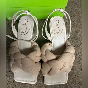 Like Mew Sam Edelman Elegant Cream Braided Sandals. Sz 6 with/box